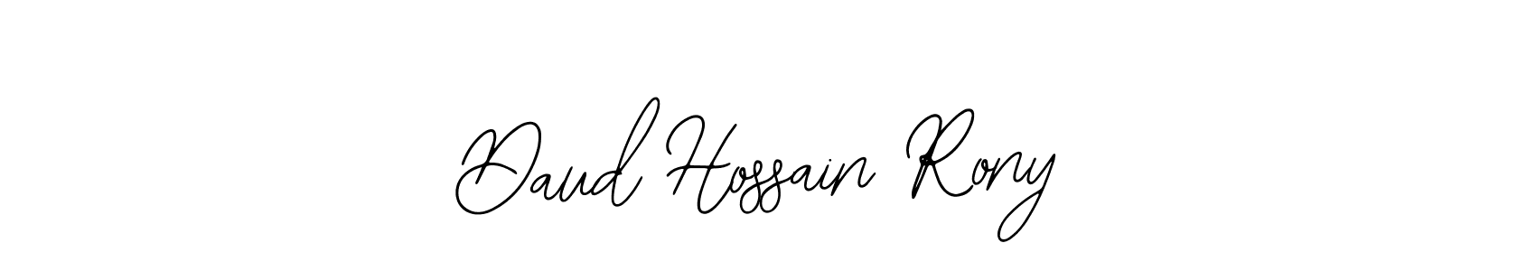 Use a signature maker to create a handwritten signature online. With this signature software, you can design (Bearetta-2O07w) your own signature for name Daud Hossain Rony. Daud Hossain Rony signature style 12 images and pictures png