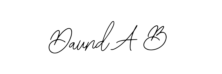 It looks lik you need a new signature style for name Daund A B. Design unique handwritten (Bearetta-2O07w) signature with our free signature maker in just a few clicks. Daund A B signature style 12 images and pictures png