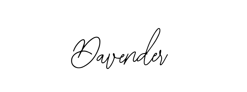 How to make Davender name signature. Use Bearetta-2O07w style for creating short signs online. This is the latest handwritten sign. Davender signature style 12 images and pictures png