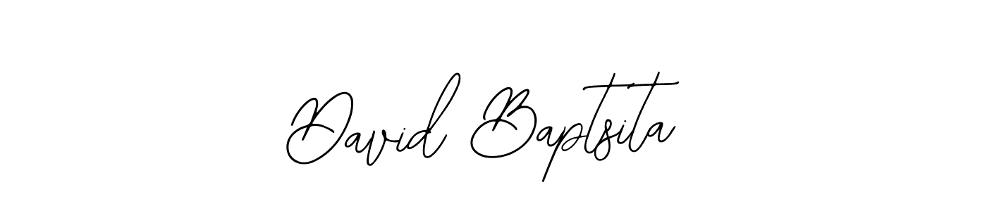 You should practise on your own different ways (Bearetta-2O07w) to write your name (David Baptsita) in signature. don't let someone else do it for you. David Baptsita signature style 12 images and pictures png