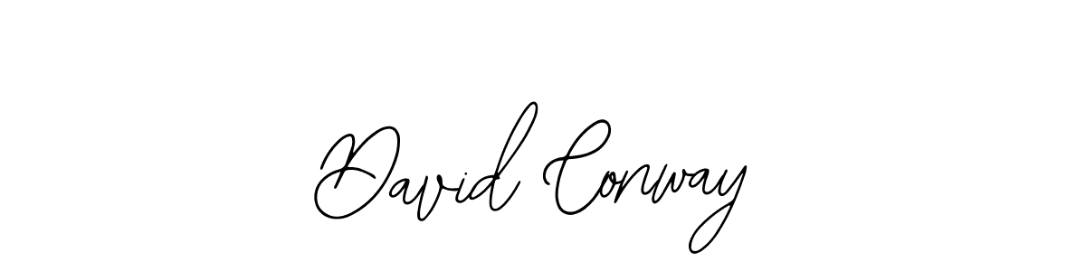 You should practise on your own different ways (Bearetta-2O07w) to write your name (David Conway) in signature. don't let someone else do it for you. David Conway signature style 12 images and pictures png