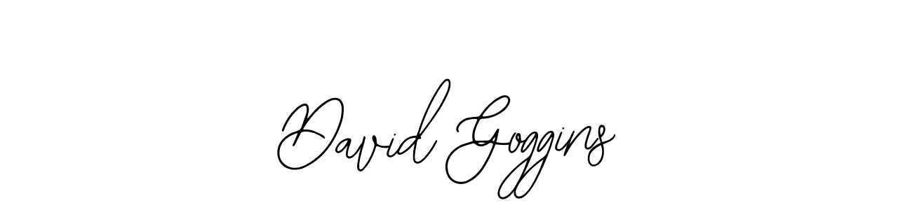 You should practise on your own different ways (Bearetta-2O07w) to write your name (David Goggins) in signature. don't let someone else do it for you. David Goggins signature style 12 images and pictures png