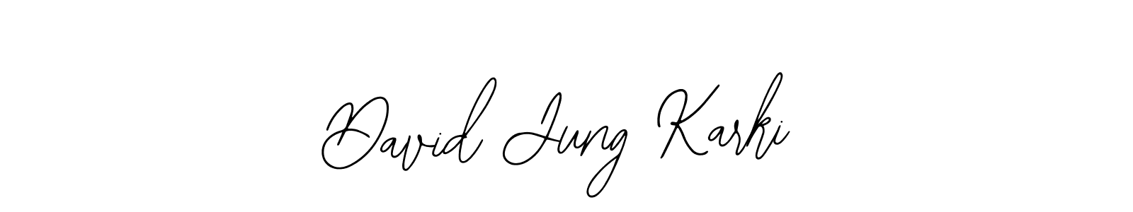 The best way (Bearetta-2O07w) to make a short signature is to pick only two or three words in your name. The name David Jung Karki include a total of six letters. For converting this name. David Jung Karki signature style 12 images and pictures png