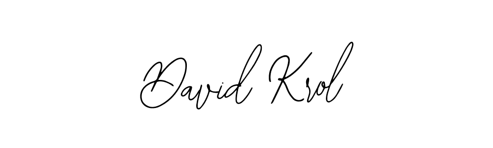 You should practise on your own different ways (Bearetta-2O07w) to write your name (David Krol) in signature. don't let someone else do it for you. David Krol signature style 12 images and pictures png