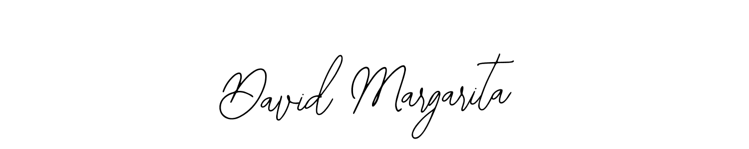 You should practise on your own different ways (Bearetta-2O07w) to write your name (David Margarita) in signature. don't let someone else do it for you. David Margarita signature style 12 images and pictures png