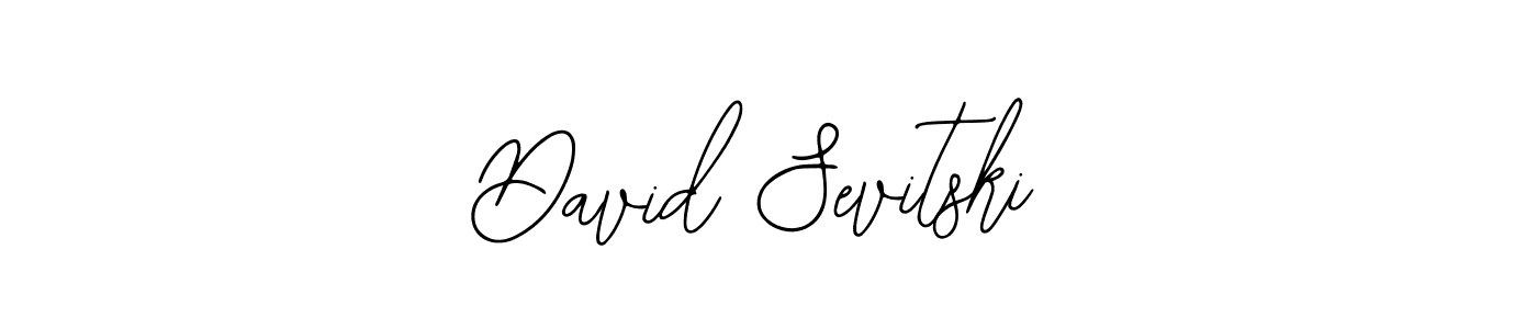 The best way (Bearetta-2O07w) to make a short signature is to pick only two or three words in your name. The name David Sevitski include a total of six letters. For converting this name. David Sevitski signature style 12 images and pictures png