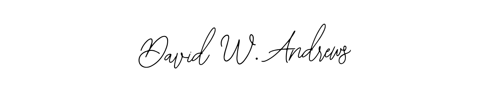 How to make David W. Andrews name signature. Use Bearetta-2O07w style for creating short signs online. This is the latest handwritten sign. David W. Andrews signature style 12 images and pictures png