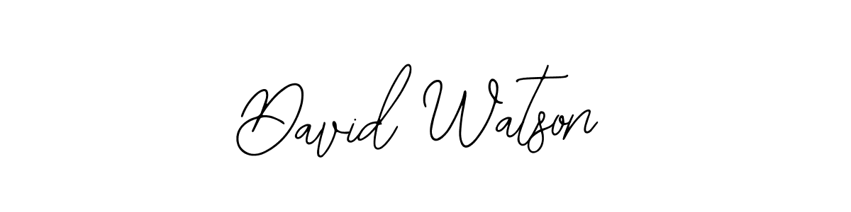 You should practise on your own different ways (Bearetta-2O07w) to write your name (David Watson) in signature. don't let someone else do it for you. David Watson signature style 12 images and pictures png