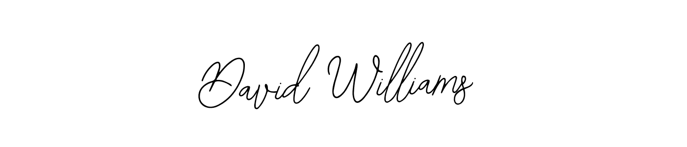 You should practise on your own different ways (Bearetta-2O07w) to write your name (David Williams) in signature. don't let someone else do it for you. David Williams signature style 12 images and pictures png