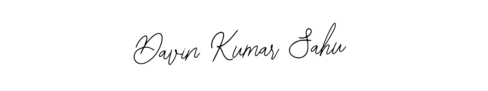 How to make Davin Kumar Sahu name signature. Use Bearetta-2O07w style for creating short signs online. This is the latest handwritten sign. Davin Kumar Sahu signature style 12 images and pictures png