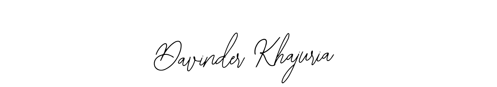 Also we have Davinder Khajuria name is the best signature style. Create professional handwritten signature collection using Bearetta-2O07w autograph style. Davinder Khajuria signature style 12 images and pictures png