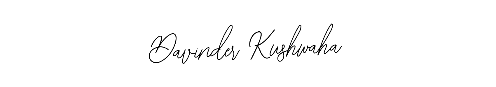 How to make Davinder Kushwaha name signature. Use Bearetta-2O07w style for creating short signs online. This is the latest handwritten sign. Davinder Kushwaha signature style 12 images and pictures png