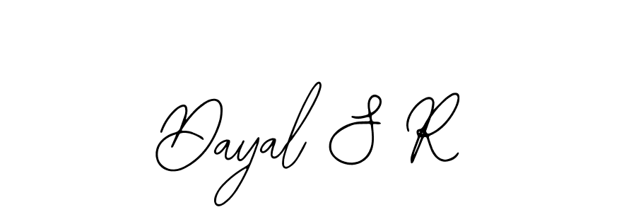 How to make Dayal S R name signature. Use Bearetta-2O07w style for creating short signs online. This is the latest handwritten sign. Dayal S R signature style 12 images and pictures png