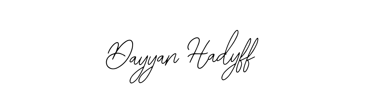 This is the best signature style for the Dayyan Hadyff name. Also you like these signature font (Bearetta-2O07w). Mix name signature. Dayyan Hadyff signature style 12 images and pictures png