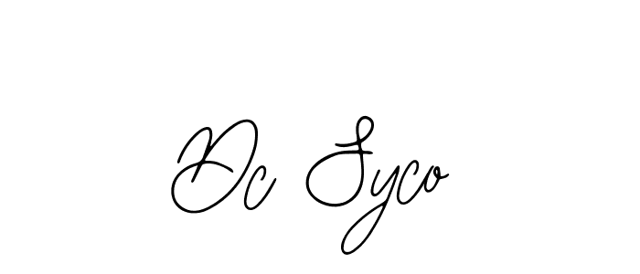 if you are searching for the best signature style for your name Dc Syco. so please give up your signature search. here we have designed multiple signature styles  using Bearetta-2O07w. Dc Syco signature style 12 images and pictures png