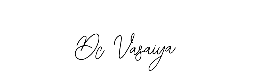 How to make Dc Vasaiya name signature. Use Bearetta-2O07w style for creating short signs online. This is the latest handwritten sign. Dc Vasaiya signature style 12 images and pictures png