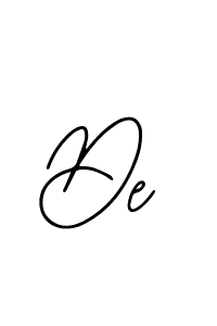 Design your own signature with our free online signature maker. With this signature software, you can create a handwritten (Bearetta-2O07w) signature for name De. De signature style 12 images and pictures png