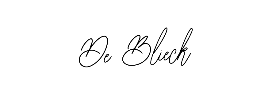 You should practise on your own different ways (Bearetta-2O07w) to write your name (De Blieck) in signature. don't let someone else do it for you. De Blieck signature style 12 images and pictures png