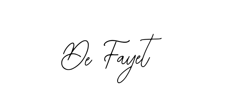 The best way (Bearetta-2O07w) to make a short signature is to pick only two or three words in your name. The name De Fayet include a total of six letters. For converting this name. De Fayet signature style 12 images and pictures png