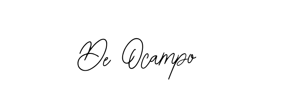 Create a beautiful signature design for name De Ocampo. With this signature (Bearetta-2O07w) fonts, you can make a handwritten signature for free. De Ocampo signature style 12 images and pictures png