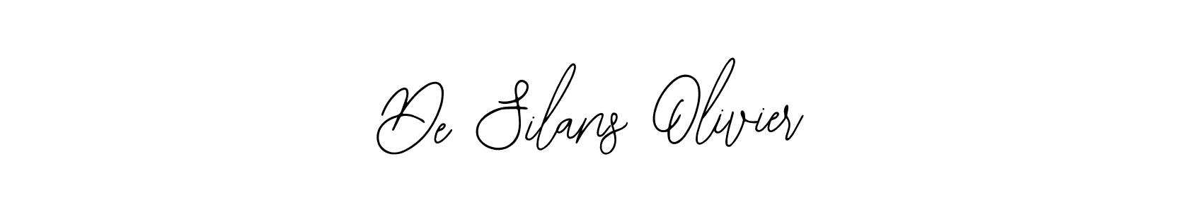 See photos of De Silans Olivier official signature by Spectra . Check more albums & portfolios. Read reviews & check more about Bearetta-2O07w font. De Silans Olivier signature style 12 images and pictures png