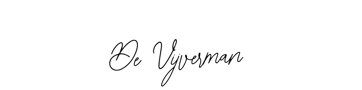 The best way (Bearetta-2O07w) to make a short signature is to pick only two or three words in your name. The name De Vijverman include a total of six letters. For converting this name. De Vijverman signature style 12 images and pictures png