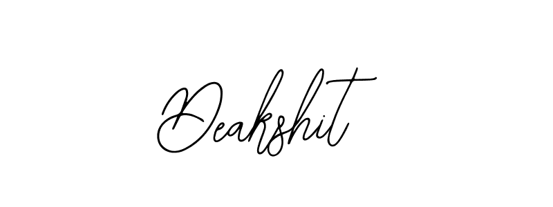 Use a signature maker to create a handwritten signature online. With this signature software, you can design (Bearetta-2O07w) your own signature for name Deakshit. Deakshit signature style 12 images and pictures png