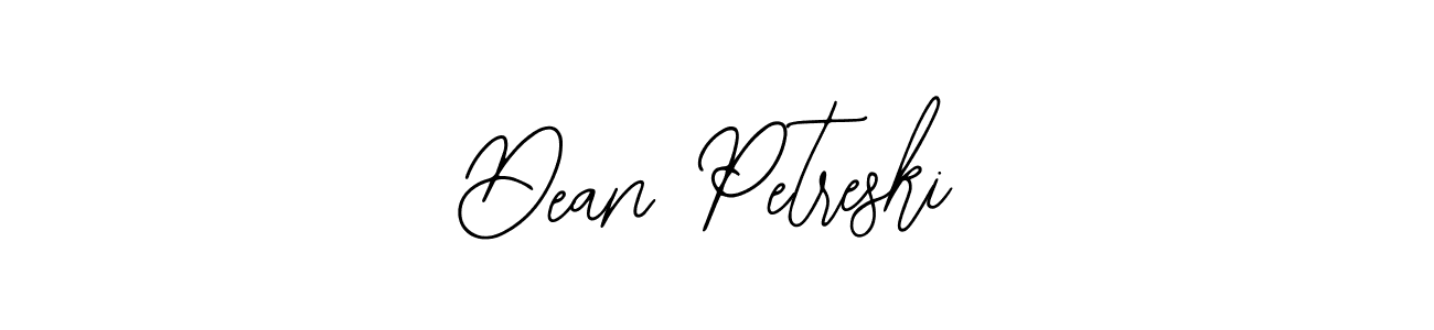 Use a signature maker to create a handwritten signature online. With this signature software, you can design (Bearetta-2O07w) your own signature for name Dean Petreski. Dean Petreski signature style 12 images and pictures png