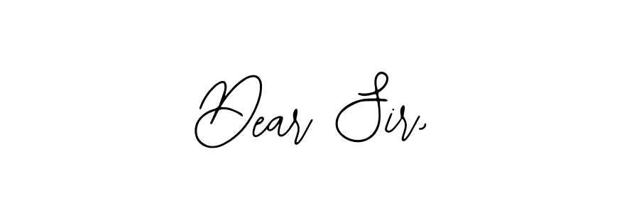 Also You can easily find your signature by using the search form. We will create Dear Sir, name handwritten signature images for you free of cost using Bearetta-2O07w sign style. Dear Sir, signature style 12 images and pictures png