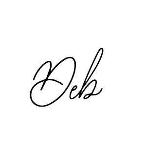 You should practise on your own different ways (Bearetta-2O07w) to write your name (Deb) in signature. don't let someone else do it for you. Deb signature style 12 images and pictures png