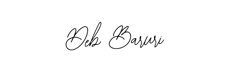 How to make Deb Baruri name signature. Use Bearetta-2O07w style for creating short signs online. This is the latest handwritten sign. Deb Baruri signature style 12 images and pictures png