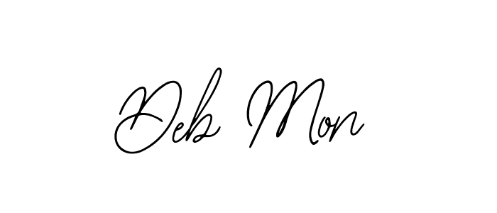 How to make Deb Mon name signature. Use Bearetta-2O07w style for creating short signs online. This is the latest handwritten sign. Deb Mon signature style 12 images and pictures png