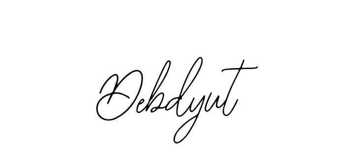Design your own signature with our free online signature maker. With this signature software, you can create a handwritten (Bearetta-2O07w) signature for name Debdyut. Debdyut signature style 12 images and pictures png