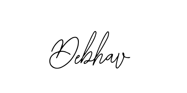 Use a signature maker to create a handwritten signature online. With this signature software, you can design (Bearetta-2O07w) your own signature for name Debhav. Debhav signature style 12 images and pictures png