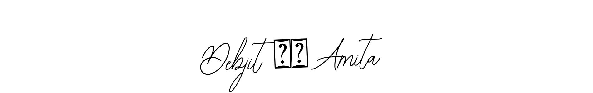 Make a beautiful signature design for name Debjit ❤️ Amita. With this signature (Bearetta-2O07w) style, you can create a handwritten signature for free. Debjit ❤️ Amita signature style 12 images and pictures png