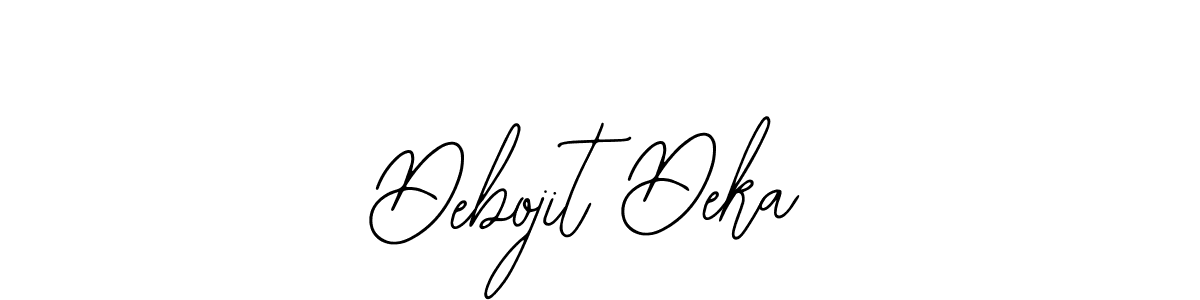 Bearetta-2O07w is a professional signature style that is perfect for those who want to add a touch of class to their signature. It is also a great choice for those who want to make their signature more unique. Get Debojit Deka name to fancy signature for free. Debojit Deka signature style 12 images and pictures png
