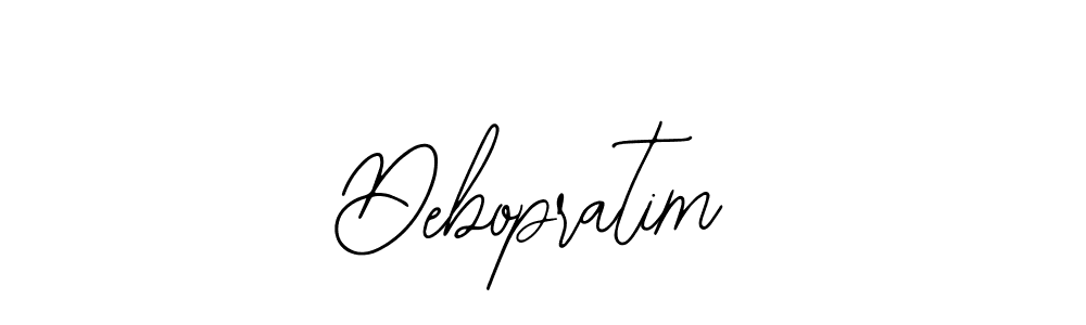 You should practise on your own different ways (Bearetta-2O07w) to write your name (Debopratim) in signature. don't let someone else do it for you. Debopratim signature style 12 images and pictures png