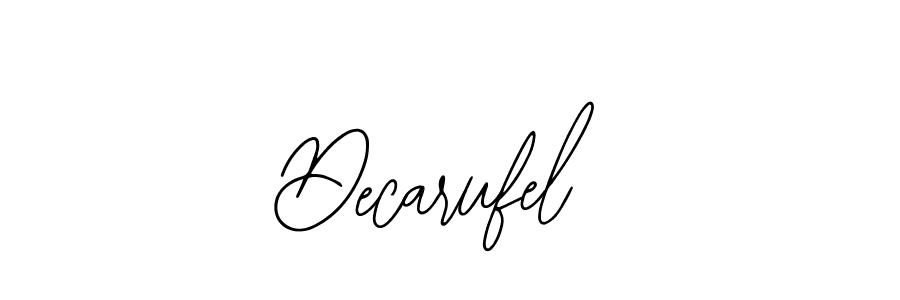 Make a beautiful signature design for name Decarufel. With this signature (Bearetta-2O07w) style, you can create a handwritten signature for free. Decarufel signature style 12 images and pictures png