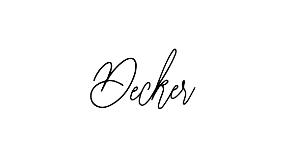 Also we have Decker name is the best signature style. Create professional handwritten signature collection using Bearetta-2O07w autograph style. Decker signature style 12 images and pictures png