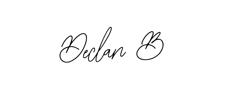 You should practise on your own different ways (Bearetta-2O07w) to write your name (Declan B) in signature. don't let someone else do it for you. Declan B signature style 12 images and pictures png