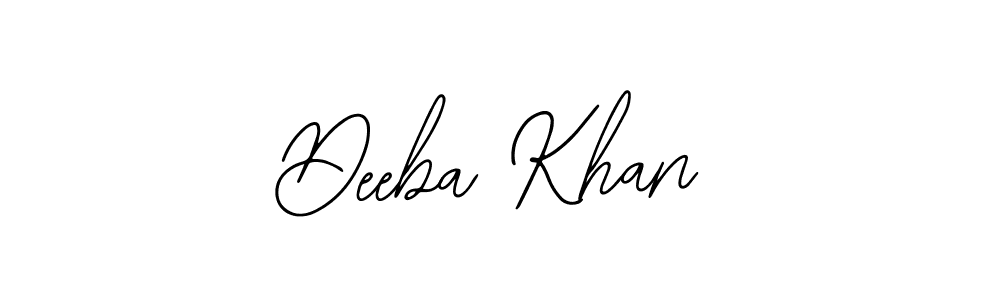 You should practise on your own different ways (Bearetta-2O07w) to write your name (Deeba Khan) in signature. don't let someone else do it for you. Deeba Khan signature style 12 images and pictures png