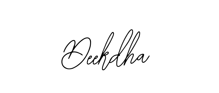 if you are searching for the best signature style for your name Deekdha. so please give up your signature search. here we have designed multiple signature styles  using Bearetta-2O07w. Deekdha signature style 12 images and pictures png