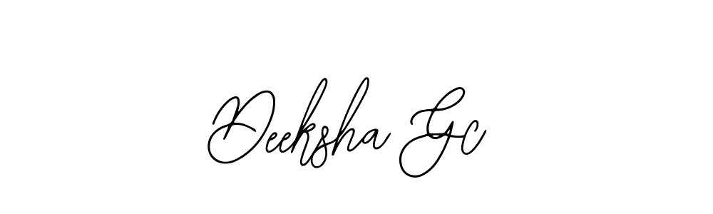 Use a signature maker to create a handwritten signature online. With this signature software, you can design (Bearetta-2O07w) your own signature for name Deeksha Gc. Deeksha Gc signature style 12 images and pictures png