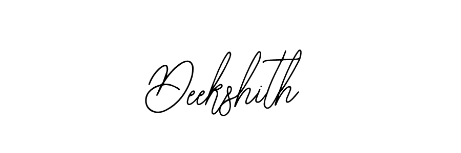 Use a signature maker to create a handwritten signature online. With this signature software, you can design (Bearetta-2O07w) your own signature for name Deekshith. Deekshith signature style 12 images and pictures png