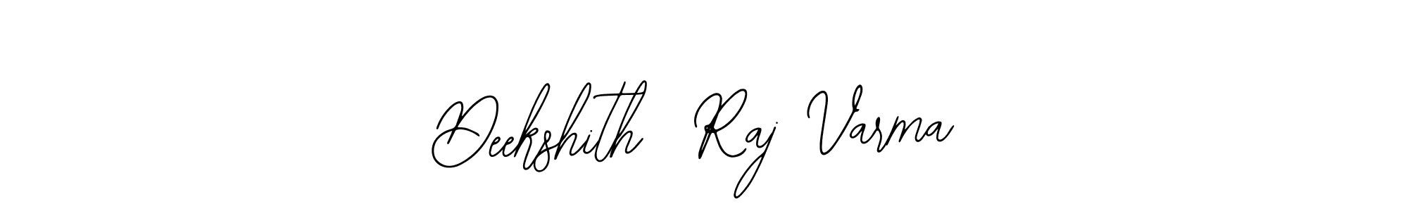 This is the best signature style for the Deekshith  Raj Varma name. Also you like these signature font (Bearetta-2O07w). Mix name signature. Deekshith  Raj Varma signature style 12 images and pictures png