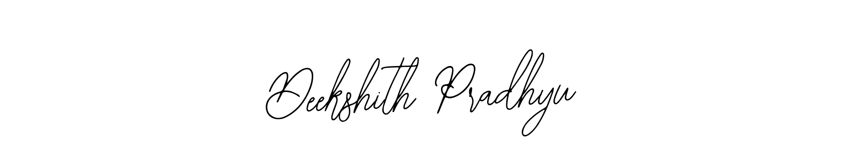 Also You can easily find your signature by using the search form. We will create Deekshith Pradhyu name handwritten signature images for you free of cost using Bearetta-2O07w sign style. Deekshith Pradhyu signature style 12 images and pictures png