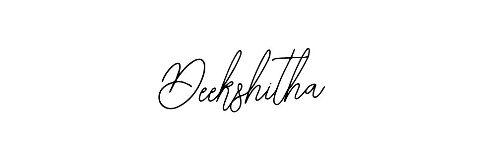 Create a beautiful signature design for name Deekshitha. With this signature (Bearetta-2O07w) fonts, you can make a handwritten signature for free. Deekshitha signature style 12 images and pictures png