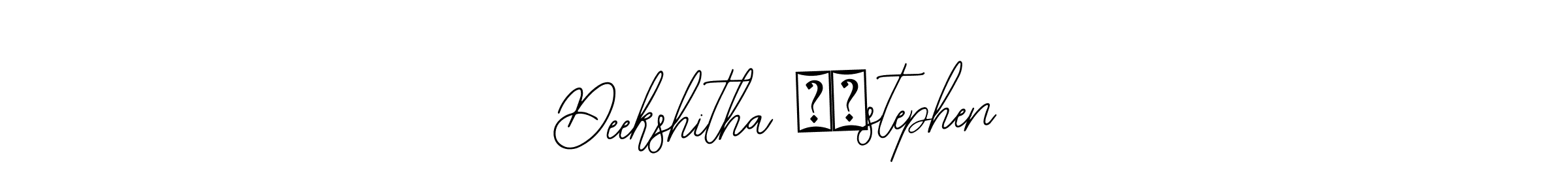 Design your own signature with our free online signature maker. With this signature software, you can create a handwritten (Bearetta-2O07w) signature for name Deekshitha ❣️stephen. Deekshitha ❣️stephen signature style 12 images and pictures png