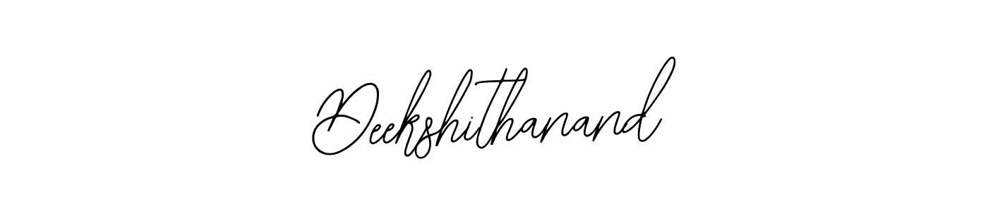 Use a signature maker to create a handwritten signature online. With this signature software, you can design (Bearetta-2O07w) your own signature for name Deekshithanand. Deekshithanand signature style 12 images and pictures png