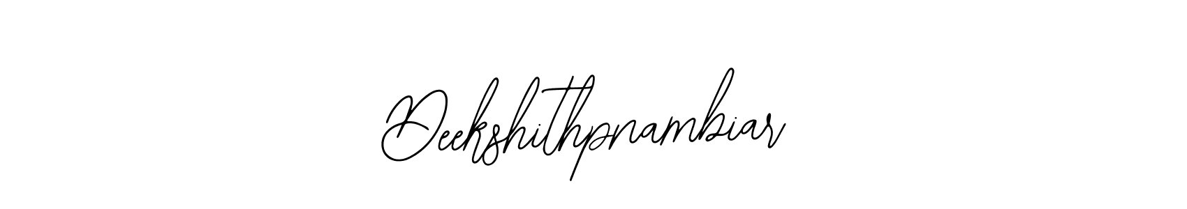 Use a signature maker to create a handwritten signature online. With this signature software, you can design (Bearetta-2O07w) your own signature for name Deekshithpnambiar. Deekshithpnambiar signature style 12 images and pictures png